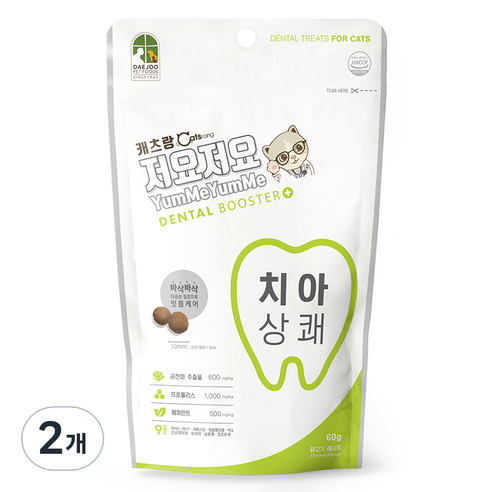 캐츠랑 고양이 저요저요 간식, 면역, 60g, 2개