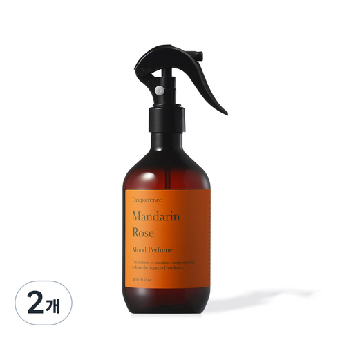 딥퍼랑스 무드 헤어바디 퍼퓸 미스트 만다린 로즈, 300ml, 2개