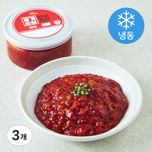 초록햇살 꽃게순살 양념게장 (냉동), 150g, 3개