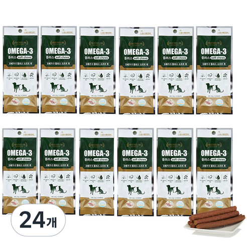 아이앤지메딕스 오메가3 플러스 소프트츄 스틱형 4p, 사슴육, 32g, 24개