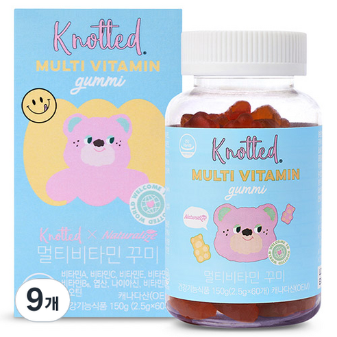 노티드 꾸미 멀티비타민 60p, 60정, 9개