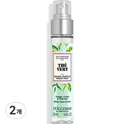 그린 티 프레시 미스트, 2개, 50ml