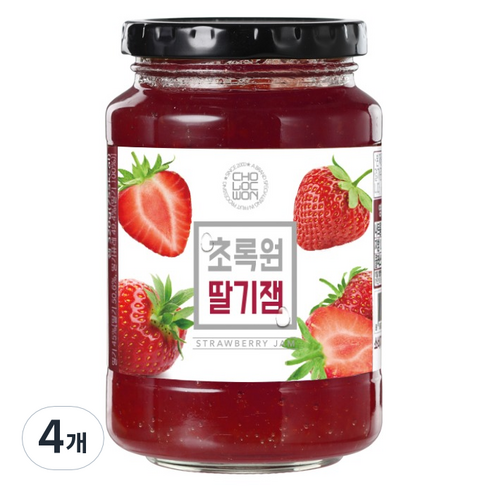 초록원 딸기잼, 320g, 4개