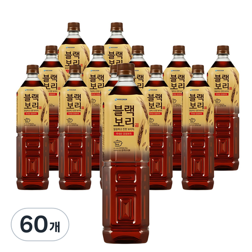 하이트진로 블랙보리 음료, 1.5L, 60개