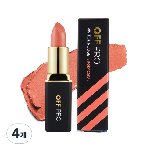 오프 프로 비비톡 루즈 3.6g, 로지 코랄, 4개