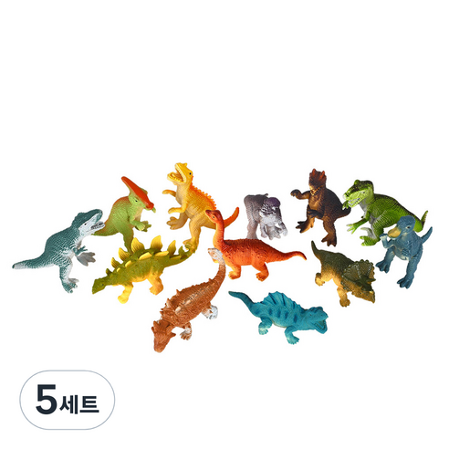 캐스비 네이처 동물왕국 공룡 피규어 12종 세트, 5세트