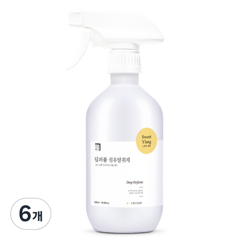 살림백서 딥퍼퓸 섬유탈취제 본품, 500ml, 6개, 스위트일랑