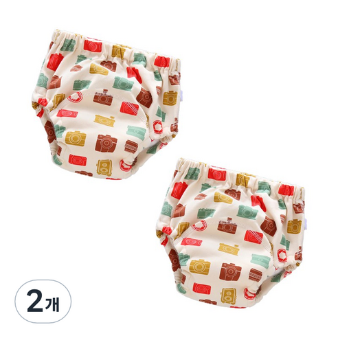 스타도어 유아용 큐트패턴 배변팬티 2p 세트, 카메라, 2개