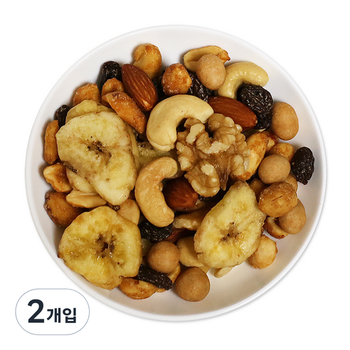 웰넛 자연두레 너츠하임 믹스넛 블루 지퍼백, 500g, 2개