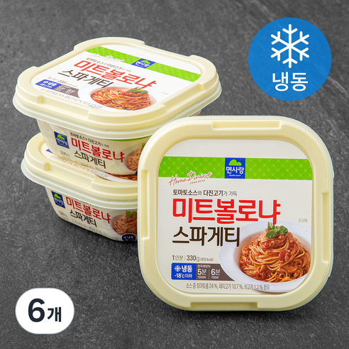 면사랑 미트 볼로냐 스파게티 (냉동), 330g, 6개