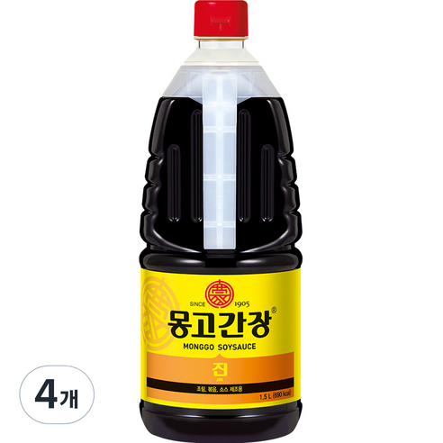 몽고식품 마산 몽고 진간장, 1.5L, 4개