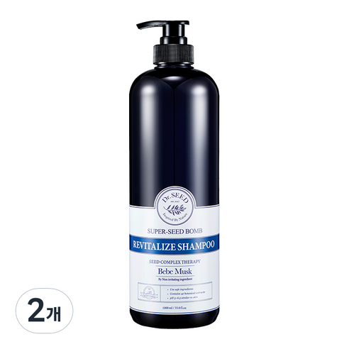 닥터시드 슈퍼시드밤 리바이탈라이즈 샴푸 베베머스크, 1000ml, 2개