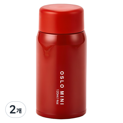 오슬로 미니 텀블러, 레드, 120ml, 2개