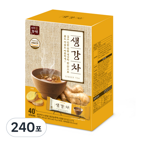 다농원 생강차, 15g, 40개입, 6개
