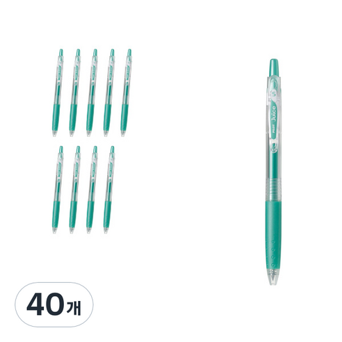 파이롯트 쥬스 젤잉크펜 0.5mm LJU-10EF, 메탈릭그린, 40개