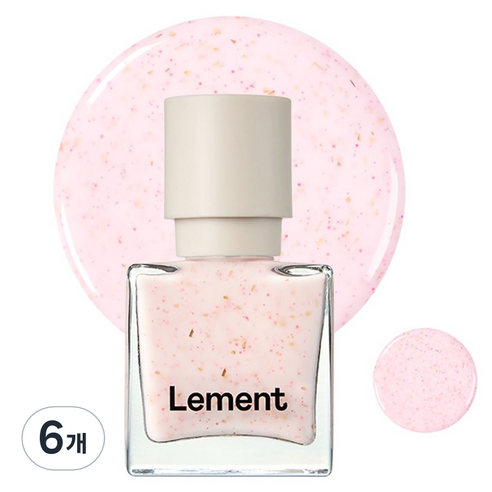 르멘트 컬러 네일, 42 핑크 글레이즈드 글라스, 9.5ml, 6개