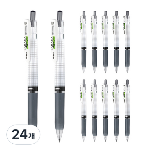 제브라 사라사 마크온 젤잉크펜 0.4mm, 블랙, 24개