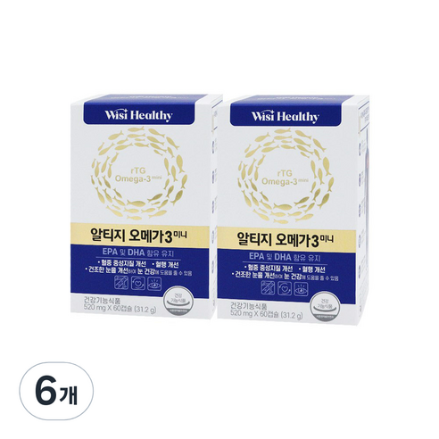 삼진제약 알티지 오메가3 미니 31.2g, 6개, 60정