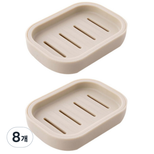 더자카 심플 비누받침대, 베이지, 8개