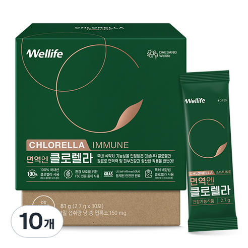대상웰라이프 면역엔 클로렐라 30p, 81g, 10개