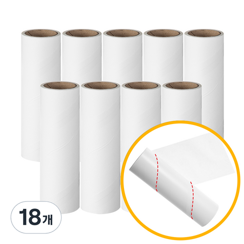 코멧 사선컷팅 일반형 테이프 클리너 리필, 18개