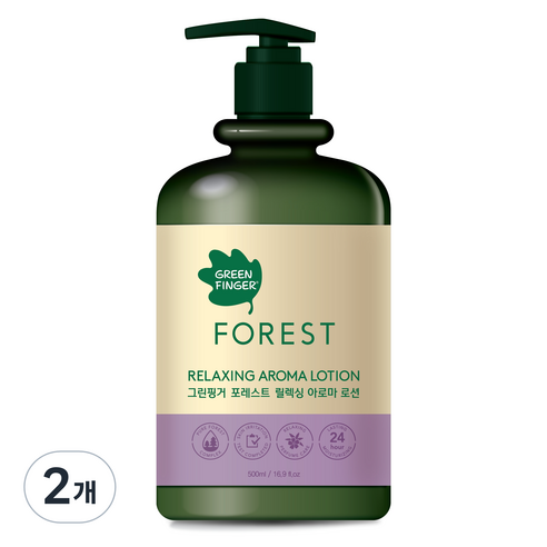 그린핑거 포레스트 릴랙싱 아로마 로션, 2개, 500ml