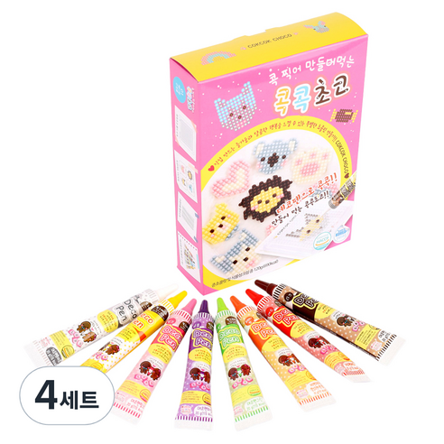 콕콕초코 01 애니멀 120g + 데코펜 8종 세트, 4세트