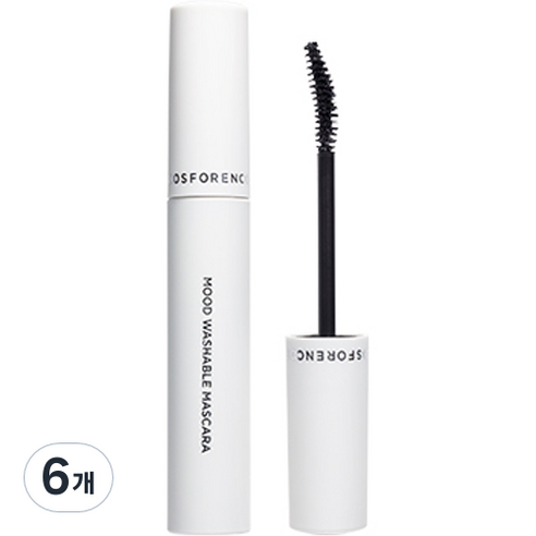 포렌코즈 무드 워셔블 마스카라 롱앤컬 8g, 01 딥블랙, 6개