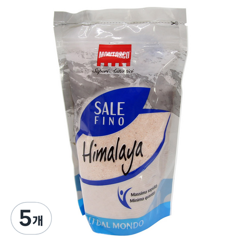 몬타스코 히말라야 고운 핑크소금, 500g, 5개