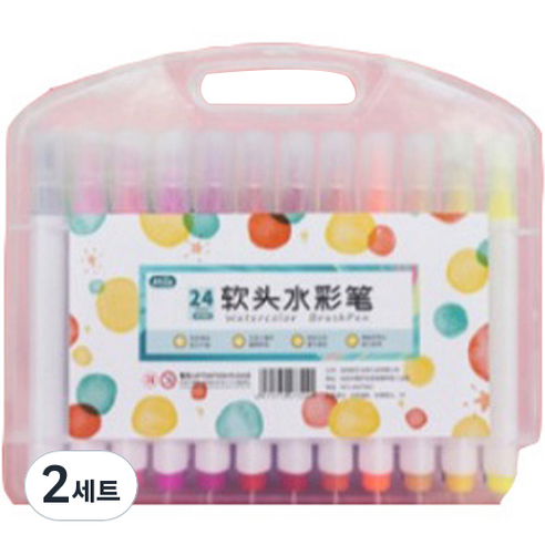 더조넷 소프트 마커펜 세트, 클레이 24색, 17g, 2세트