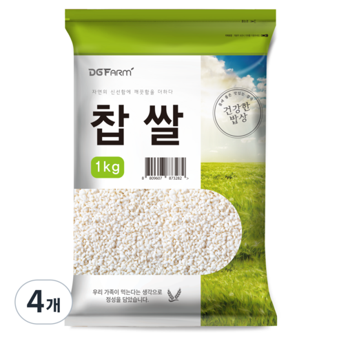 대구농산 건강한밥상 찹쌀, 1kg, 4개