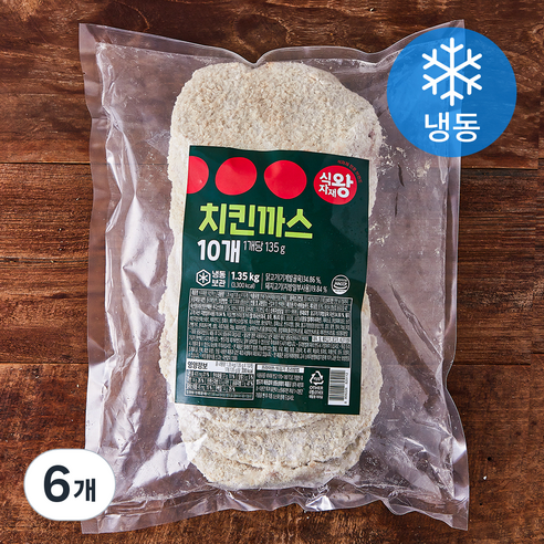 식자재왕 치킨까스 민찌 10개입 (냉동), 1.35kg, 6개