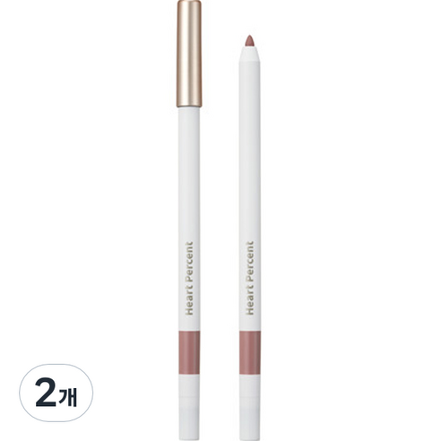 하트퍼센트 도트 온 무드 립펜슬 슬림 0.4g, 08 클라우디모브, 2개
