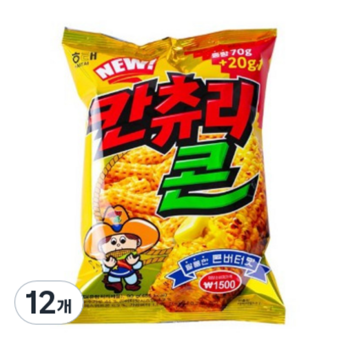 NEW 칸츄리 콘 과자, 90g, 12개