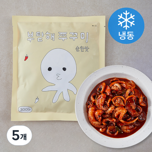 부탇해 쭈꾸미 순한맛 (냉동), 300g, 5개