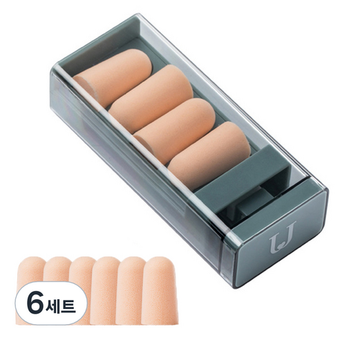 조인메이드 비행기 기압용 수면 귀마개, 6세트