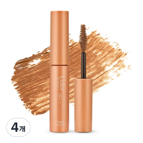 에뛰드 청순 거짓 아이브라우 카라 4.5g, 2호 라이트 브라운, 4개