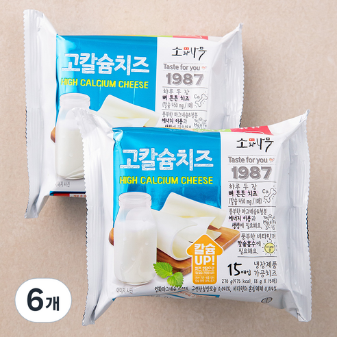 소와나무 고칼슘치즈, 18g, 15개입, 6개