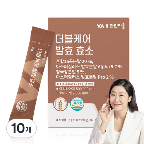 비타민마을 더블케어 발효 효소 30p, 90g, 10개