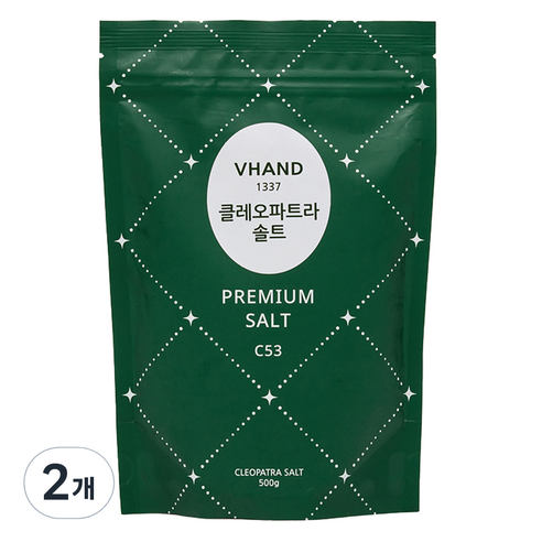 브이핸드 클레오파트라 솔트 천연암염 C53, 2개, 500g