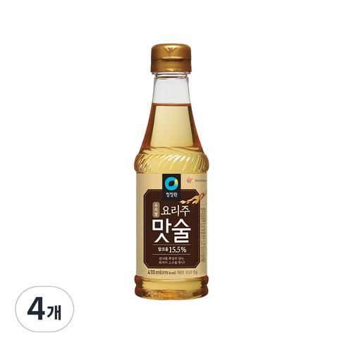 청정원 우리쌀 요리주 맛술, 410ml, 4개
