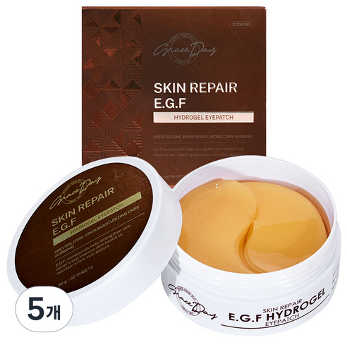 그레이스데이 스킨 리페어 EGF 하이드로겔 아이패치 90g, 60매입, 5개