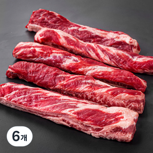 미국산 소갈비살 리테일팩(원육) (냉장), 0.9kg, 6개