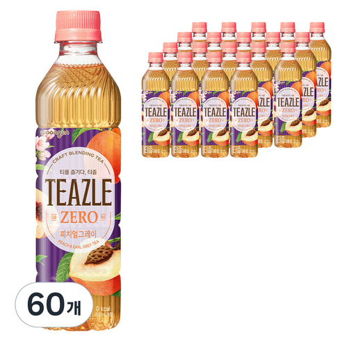 티즐 제로 피치얼그레이, 60개, 500ml