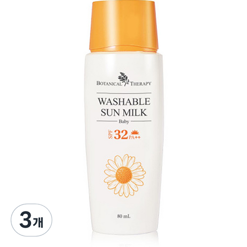 보타니컬테라피 베이비 워셔블 썬밀크80ml, 80ml, 3개