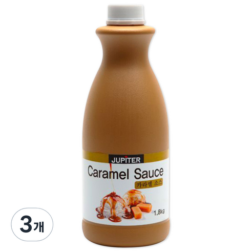 쥬피터 카라멜 소스, 1.8kg, 3개