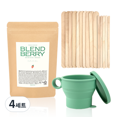 블렌드베리 화이트바닐라 셀프 왁싱 키트 모든부위용 150g, 4개