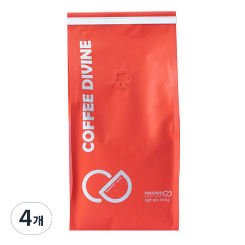 커피디바인 퍼펙트블렌드 원두커피, 핸드드립, 500g, 4개