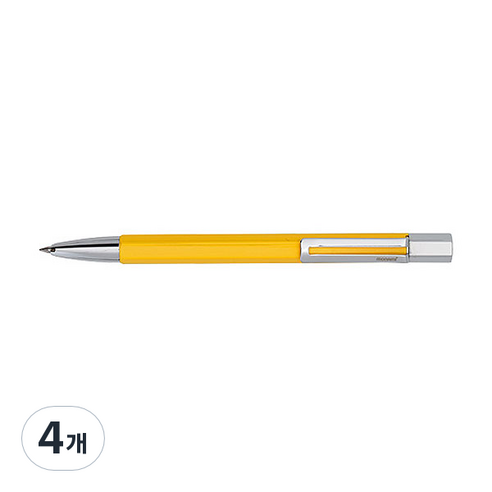 모나미 153 네오볼펜 0.7mm, Canary, 4개