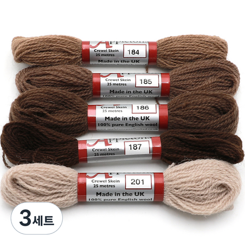조이십자수 애플톤 울사 5종 세트, 3세트, 184, 185, 186, 187, 201